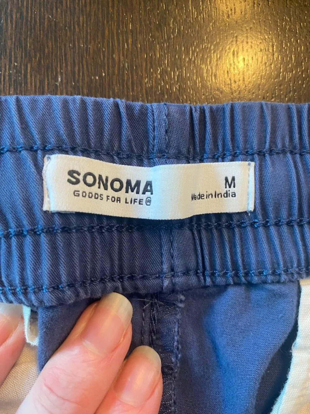 Sonoma Goods For Life Blue Drawstring Cotton Shorts